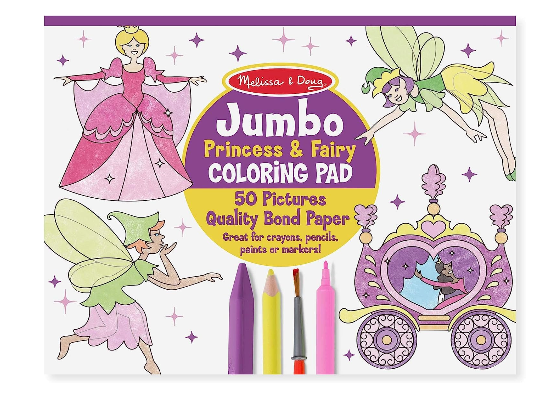 Melissa & Doug 30250 Jumbo Coloring Pad, 50-Sheet, Bond S