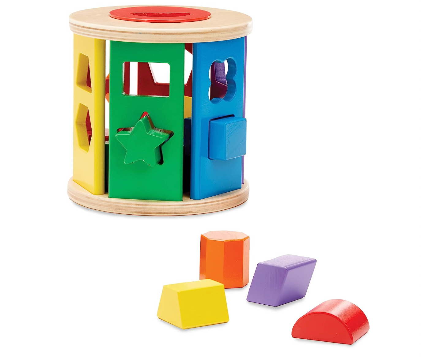 Melissa & doug match and roll shop shape sorter