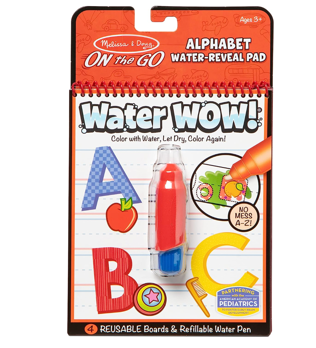 Melissa & Doug - On the Go Water Wow! Reusable Water-Reveal Activity Pad - Alphabet