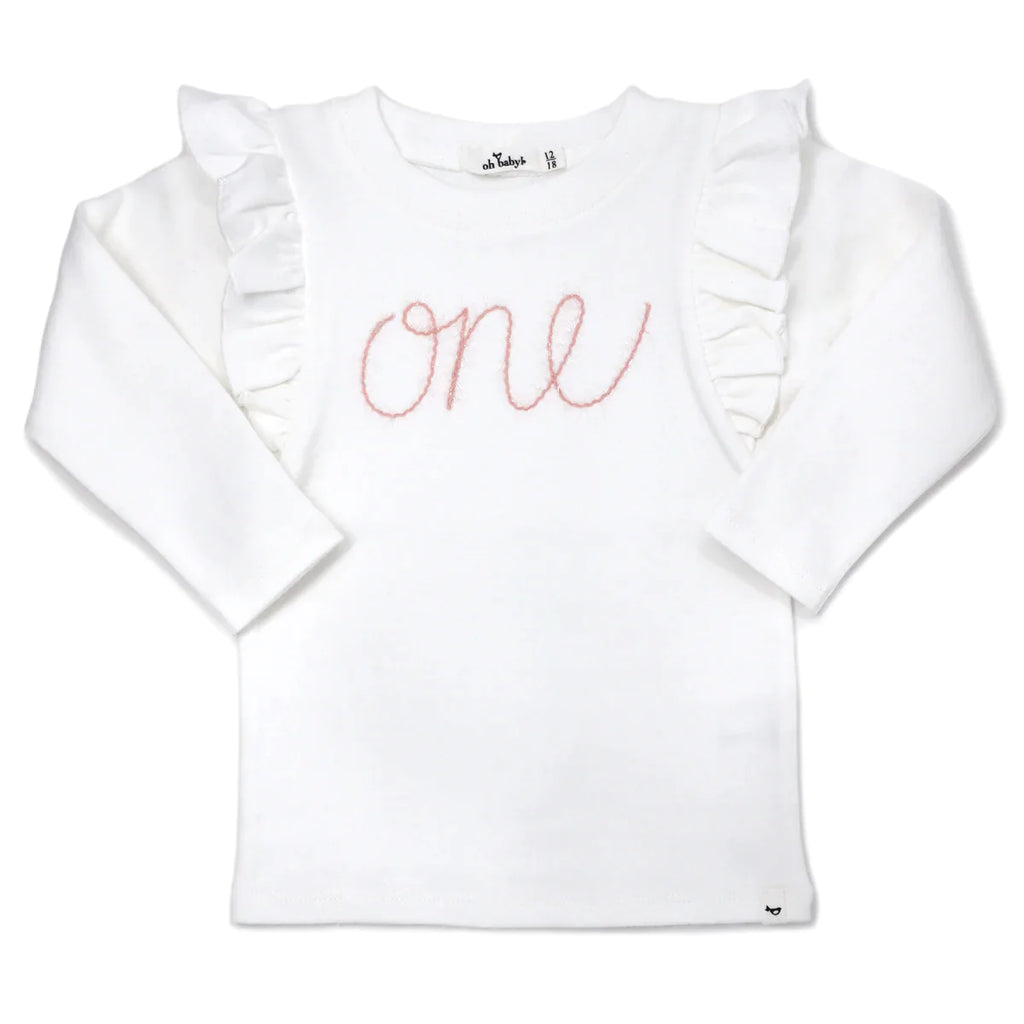 Samenwerken met Citroen Acteur oh baby! “one” Pink Eyelash Millie Long Sleeve T-Shirt